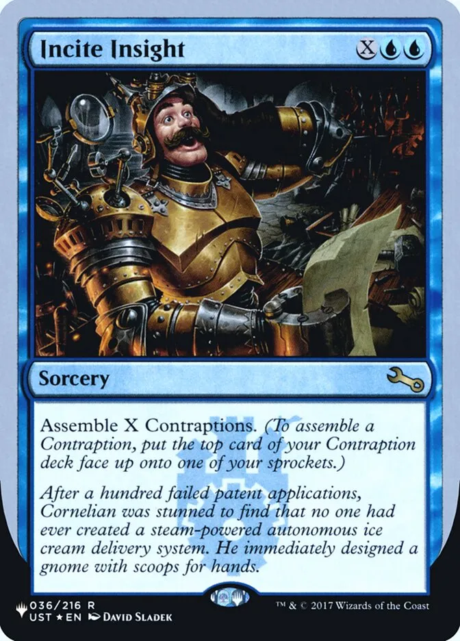 2022 The List (Unfinity Foil Edition) Incite Insight rare #16 unlisted card image