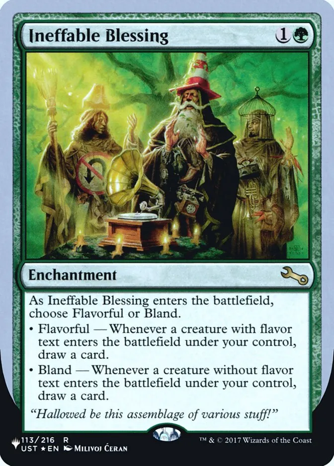 2022 The List (Unfinity Foil Edition) Ineffable Blessing rare #37 unlisted card image