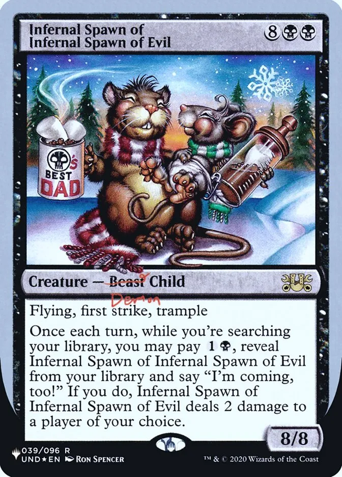 2022 The List (Unfinity Foil Edition) Infernal Spawn of Infernal Spawn of Evil rare #20 unlisted card image