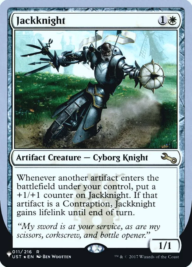 2022 The List (Unfinity Foil Edition) Jackknight rare #5 unlisted card image