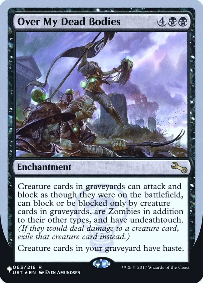 2022 The List (Unfinity Foil Edition) Over My Dead Bodies rare #23 unlisted card image