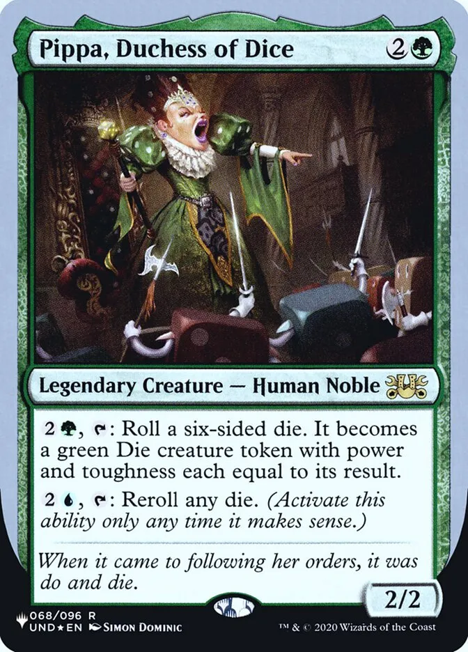 2022 The List (Unfinity Foil Edition) Pippa, Duchess of Dice rare #40 unlisted card image