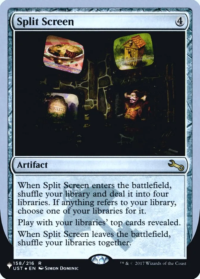 2022 The List (Unfinity Foil Edition) Split Screen rare #60 unlisted card image