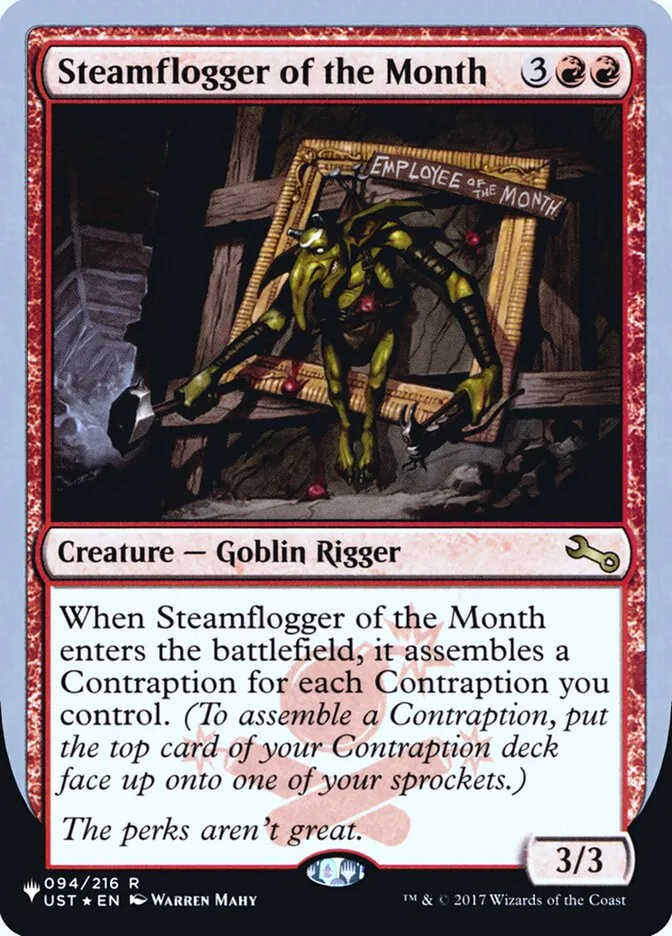 2022 The List (Unfinity Foil Edition) Steamflogger of the Month rare #30 unlisted card image