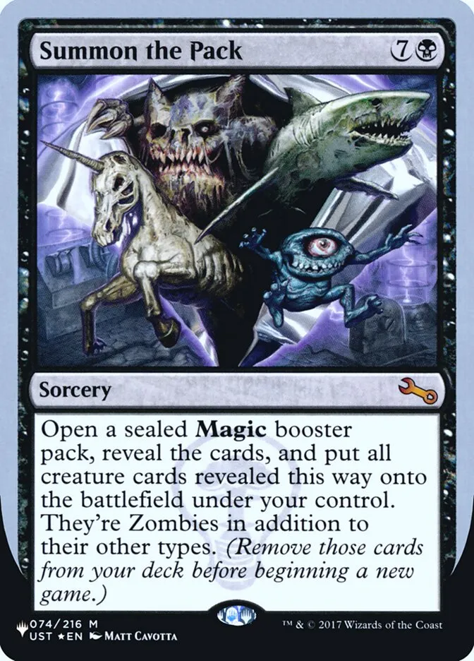2022 The List (Unfinity Foil Edition) Summon the Pack mythic #25 unlisted card image