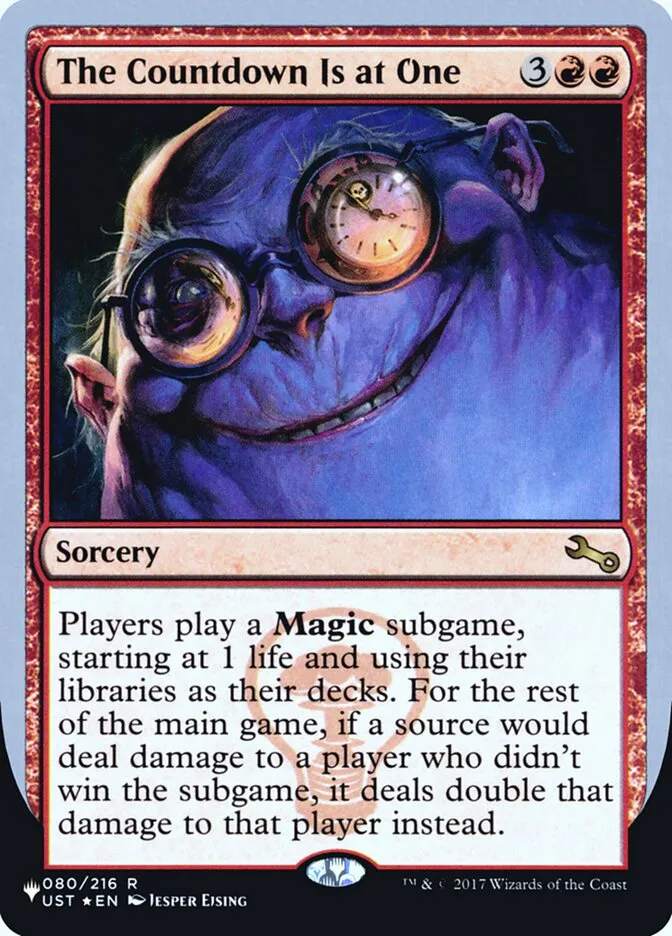2022 The List (Unfinity Foil Edition) The Countdown Is at One rare #28 unlisted card image