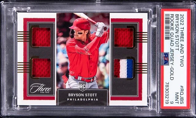 2022 Three and Two Quad Jersey - Gold Bryson Stott Quad #RQJBS card image