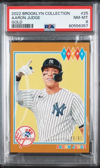 2022 Topps Aaron Judge Brooklyn Collection Gold #25 card image