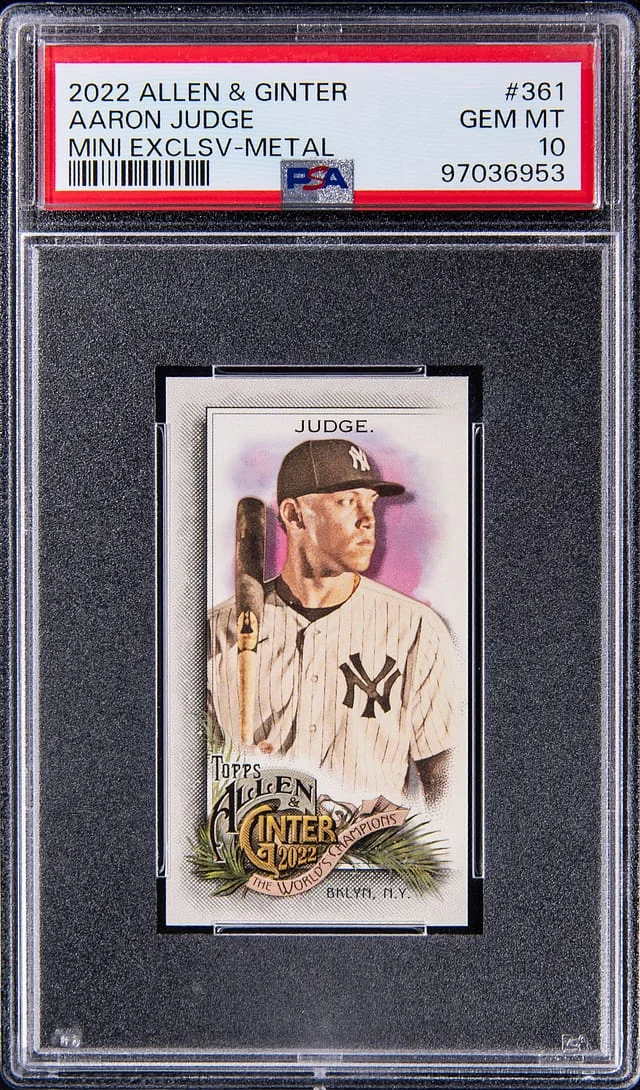 2022 Topps Aaron Judge Allen and Ginter Mini Exclusive-Metal #361 card image