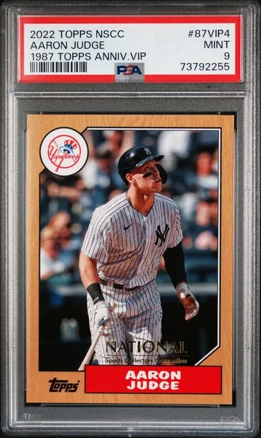 2022 Topps Aaron Judge NSCC 1987 Topps Anniversary VIP #87VIP-4 card image