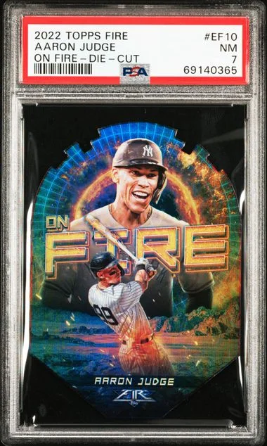 2022 Topps Aaron Judge Fire On Fire Die-Cut #EF-10 card image