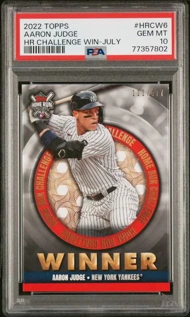 2022 Topps Aaron Judge Home Run Challenge Winners July #Hrcw6 card image