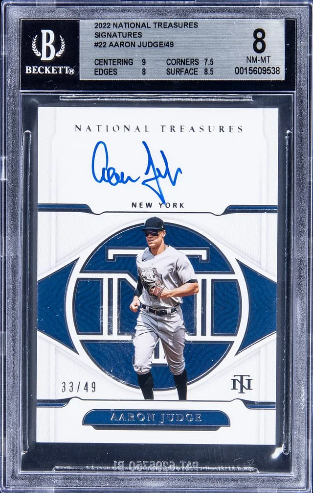 2022 Topps Aaron Judge National Treasures Signatures #S-AJ card image