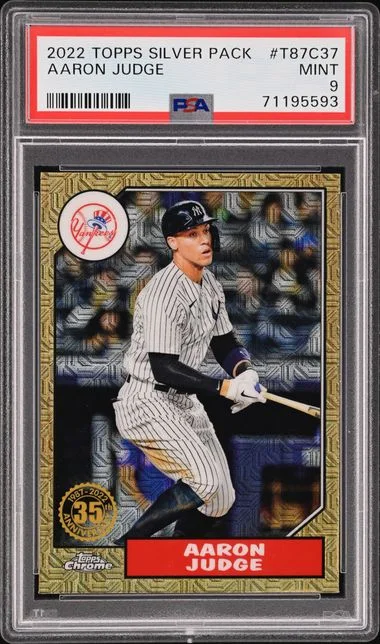 2022 Topps Aaron Judge Silver Pack 1987 Chrome Promo #T87C37 card image