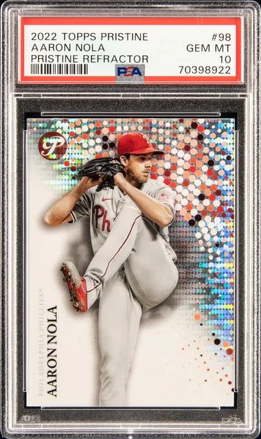2022 Topps Aaron Nola Pristine Pristine Refractor #98 card image