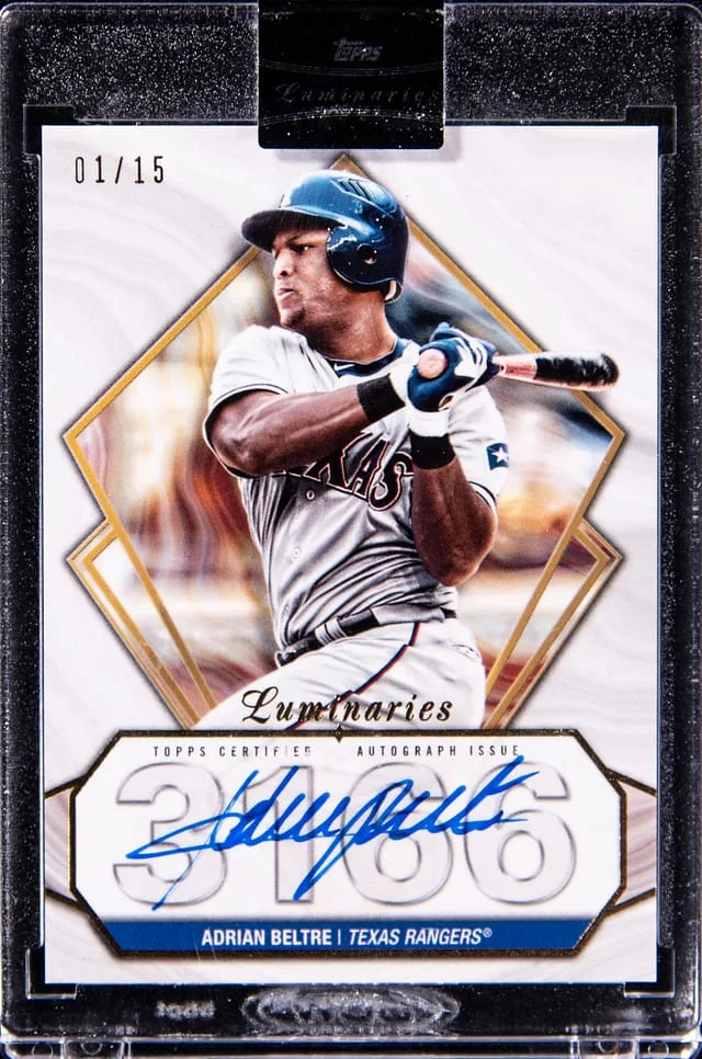 2022 Topps Adrian Beltre Luminaries Hit Kings Autograph #HK-BEL card image