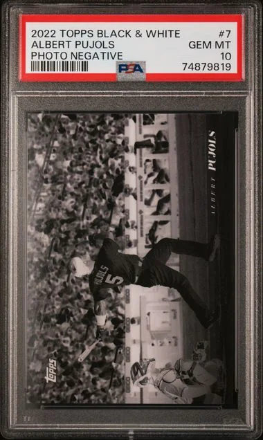 2022 Topps Albert Pujols Black and White Photo Negative #7 card image