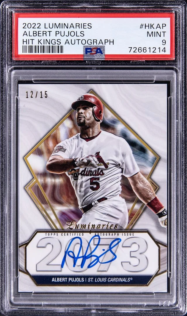 2022 Topps Albert Pujols Luminaries Hit Kings Autograph #HKAP card image