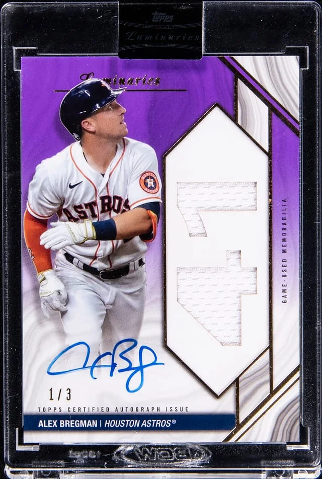 2022 Topps Alex Bregman Luminaries Home Run Kings Autographed Relics Purple #HRKAR-ABR card image