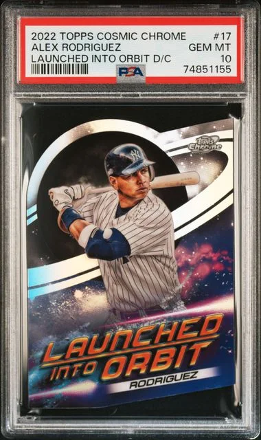2022 Topps Alex Rodriguez Cosmic Chrome Launched Into Orbit Die-Cut #LOI-17 card image