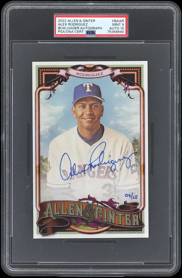 2022 Topps Allen & Ginter Alex Rodriguez Boxloader Autograph #BA-AR card image