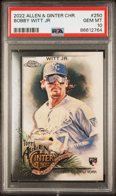 2022 Topps Allen & Ginter Bobby Witt Jr. Chrome #250 card image