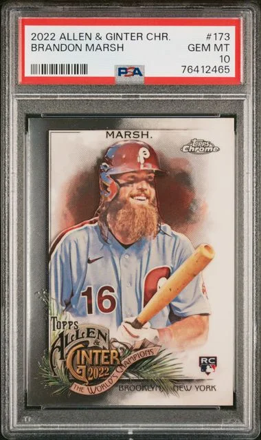 2022 Topps Allen & Ginter Brandon Marsh Chrome #173 card image