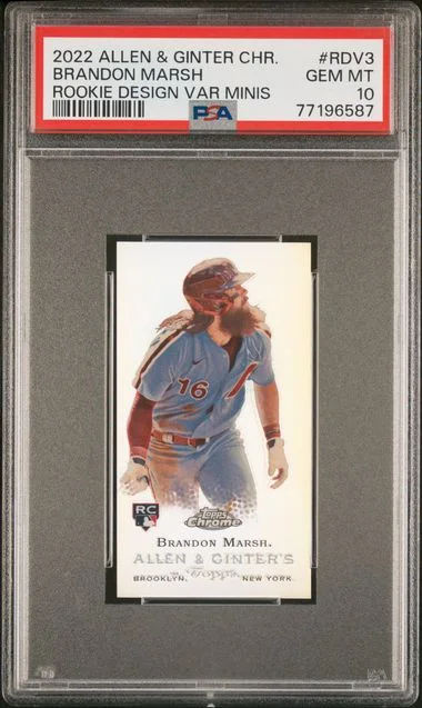 2022 Topps Allen & Ginter Brandon Marsh Chrome Design Variation Minis #RDV3 card image