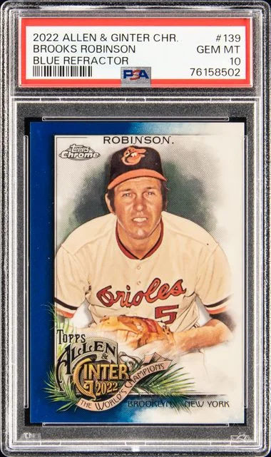 2022 Topps Allen & Ginter Brooks Robinson Chrome #139 card image