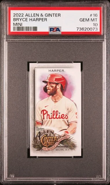2022 Topps Allen & Ginter Bryce Harper Mini #16 card image
