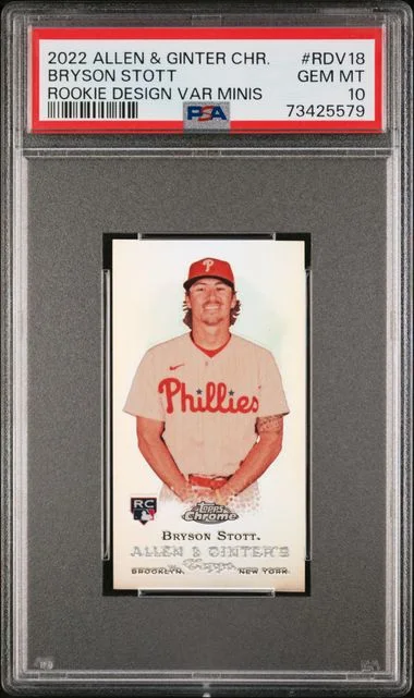 2022 Topps Allen & Ginter Bryson Stott Chrome Design Variation Minis #RDV-18 card image