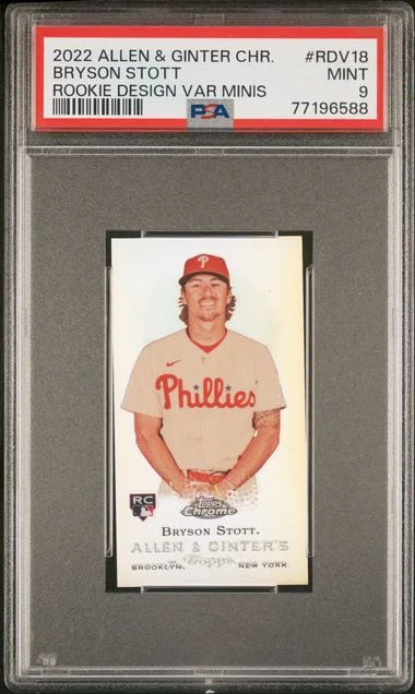 2022 Topps Allen & Ginter Bryson Stott Chrome Design Variation Minis #RDV18 card image