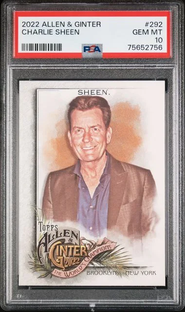 2022 Topps Allen & Ginter Charlie Sheen #292 card image