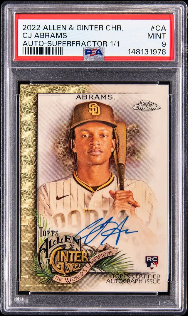 2022 Topps Allen & Ginter C.J. Abrams Chrome Autographs SuperFractor #AGA-CA card image