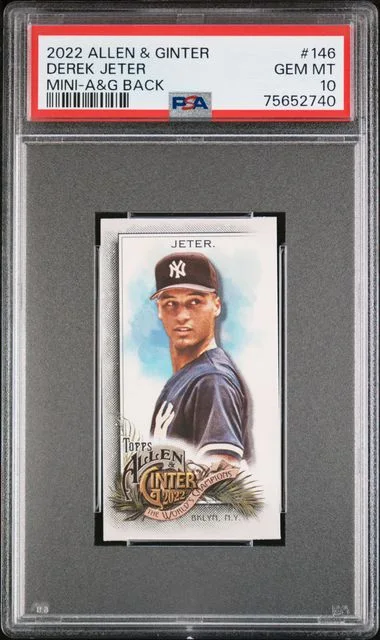 2022 Topps Allen & Ginter Derek Jeter Mini Allen & Ginter Back #146 card image