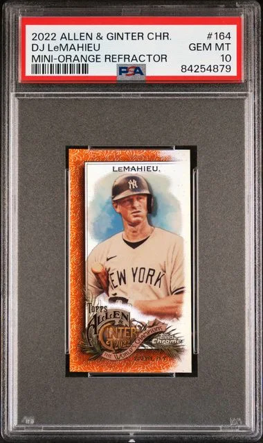 2022 Topps Allen & Ginter Dj Lemahieu Chrome Mini-Orange Refractor #164 card image