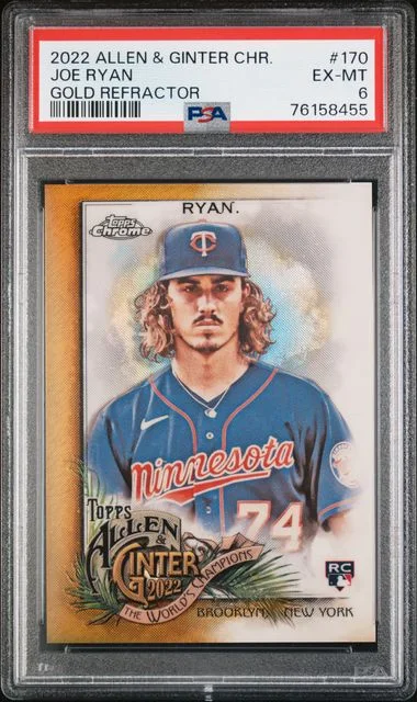2022 Topps Allen & Ginter Joe Ryan Chrome Gold Refractor #170 card image
