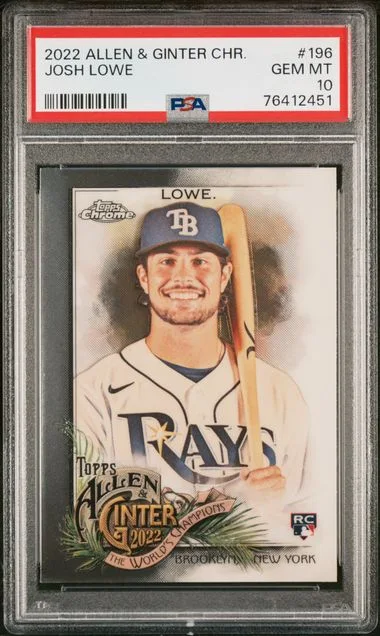2022 Topps Allen & Ginter Josh Lowe Chrome #196 card image