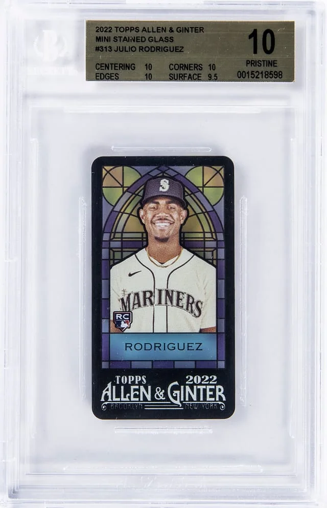 2022 Topps Allen & Ginter Julio Rodriguez Mini Stained Glass #313 card image