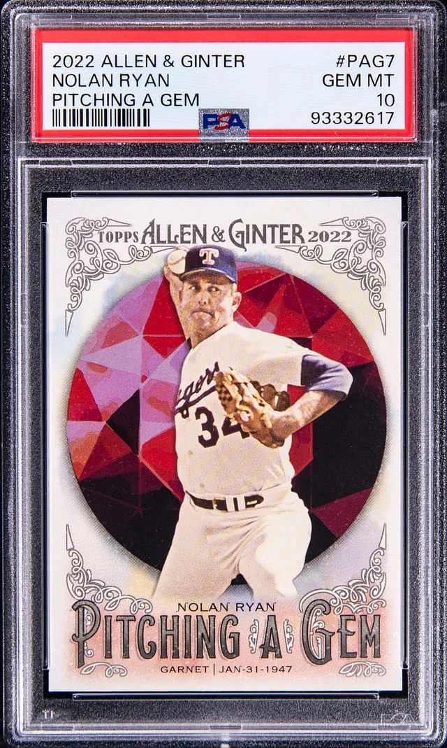 2022 Topps Allen & Ginter Nolen Ryan Pitching A Gem #PAG-7 card image