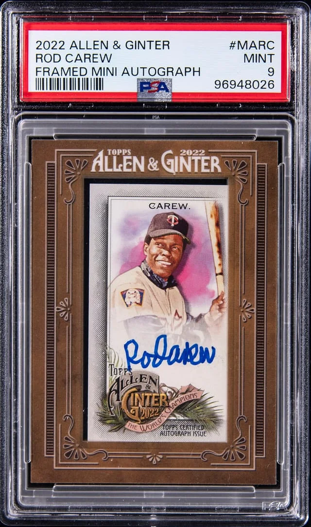2022 Topps Allen & Ginter Rod Carew Framed Mini Autographs #MA- card image