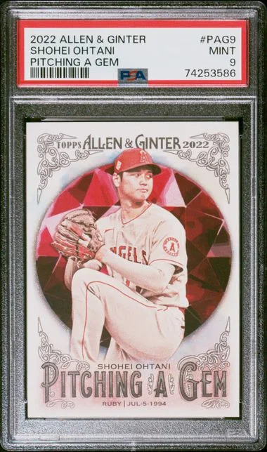 2022 Topps Allen & Ginter Shohei Ohtani Pitching A Gem #PAG-9 card image