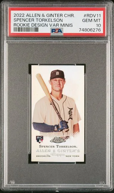 2022 Topps Allen & Ginter Spencer Torkelson Chrome Design Variation Minis #RDV-11 card image