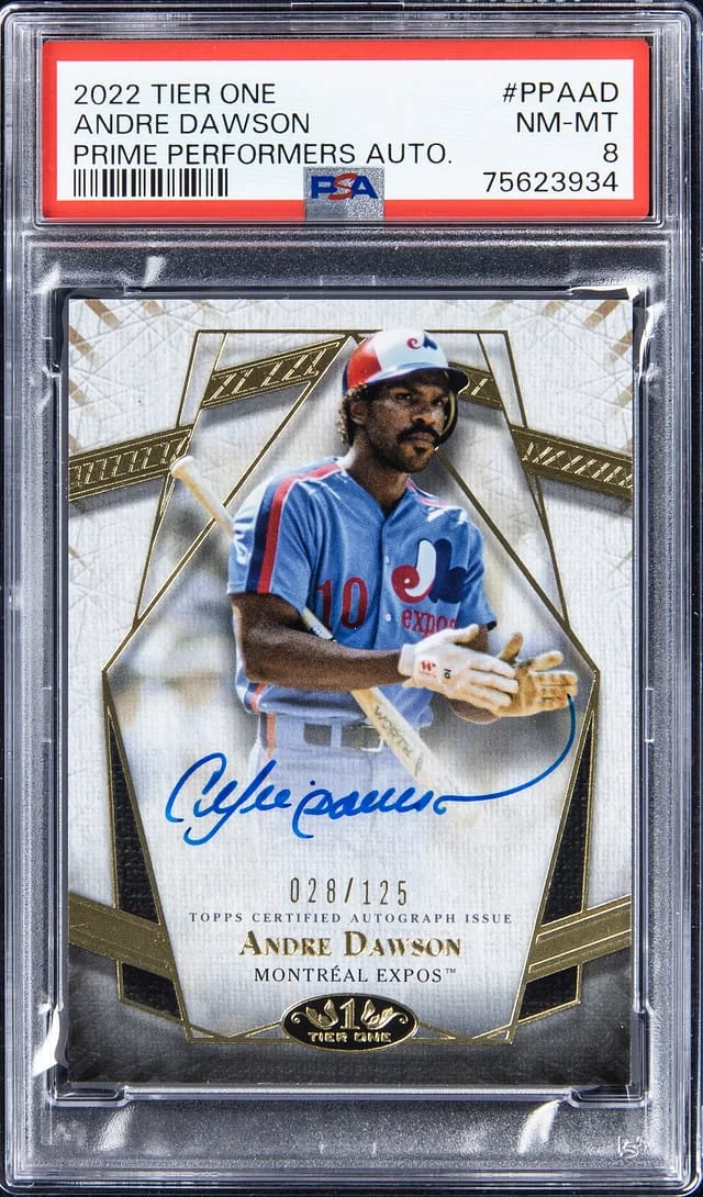 2022 Topps Andre Dawson Tier One Prime Performers Autograph #PPAAD card image