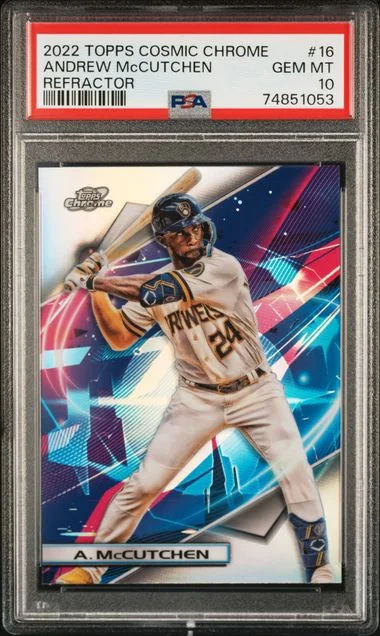 2022 Topps Andrew McCutchen Cosmic Chrome Refractor #16 card image