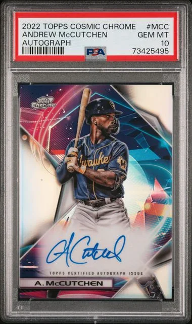 2022 Topps Andrew McCutchen Cosmic Chrome Autographs #CCA-MCC card image