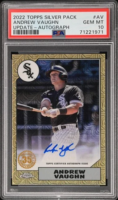 2022 Topps Andrew Vaughn Silver Pack 1987 Chrome Promo Update Autograph #T87CA-AV card image