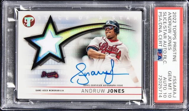 2022 Topps Andruw Jones Pristine Slice of a Star #SSARAJ card image