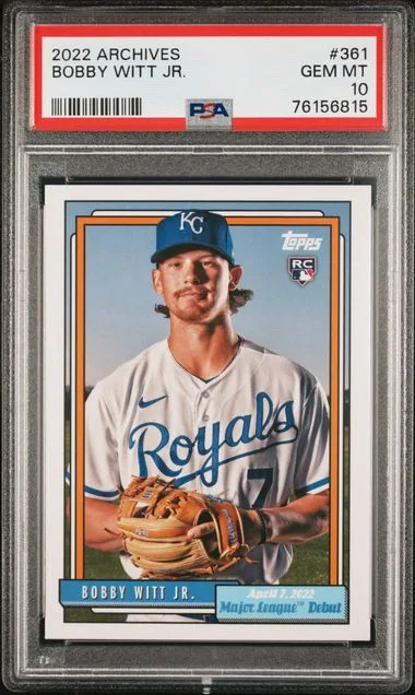 2022 Topps Archives Bobby Witt Jr. Black #361 card image