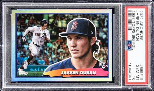2022 Topps Archives Jarren Duran 1988 Topps Big Foil #88BF-15 card image